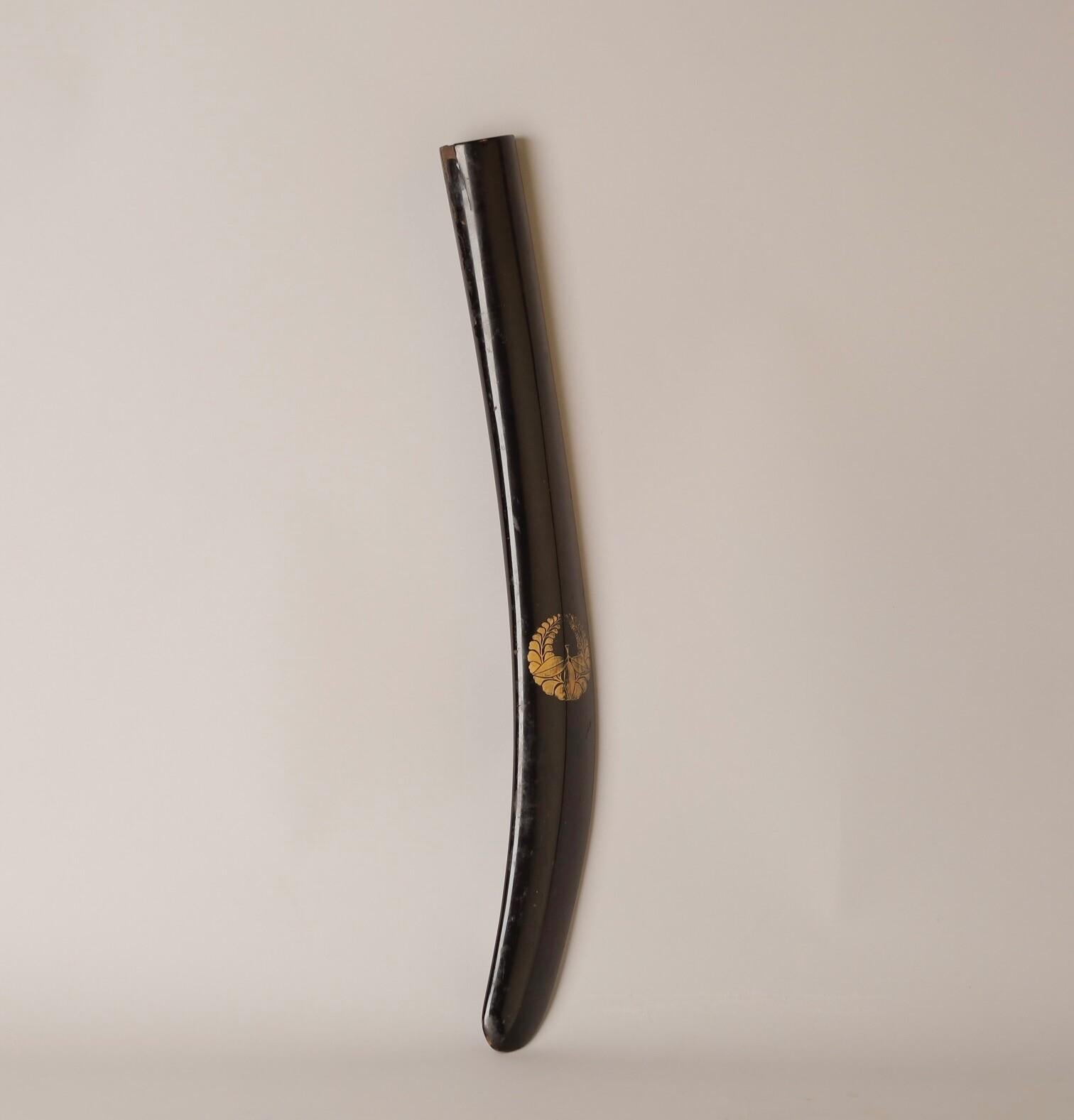 18th century are Samurai Naginata Saya with original silk cover For Sale 9