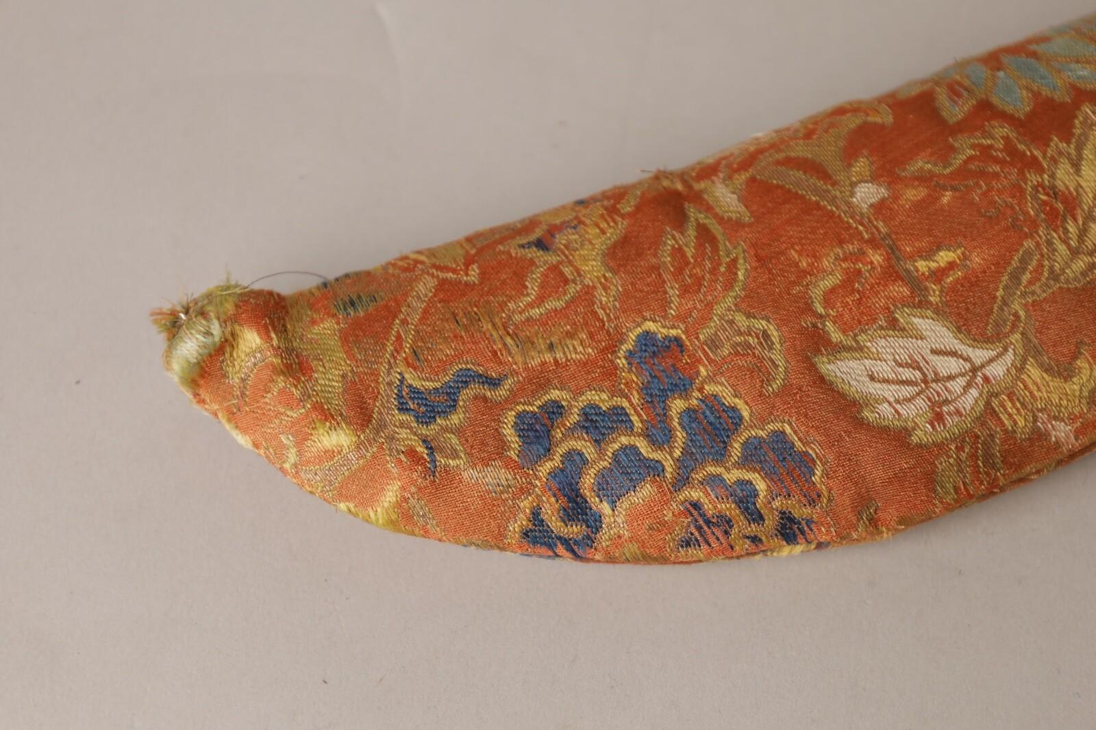 18th century are Samurai Naginata Saya with original silk cover For Sale 12