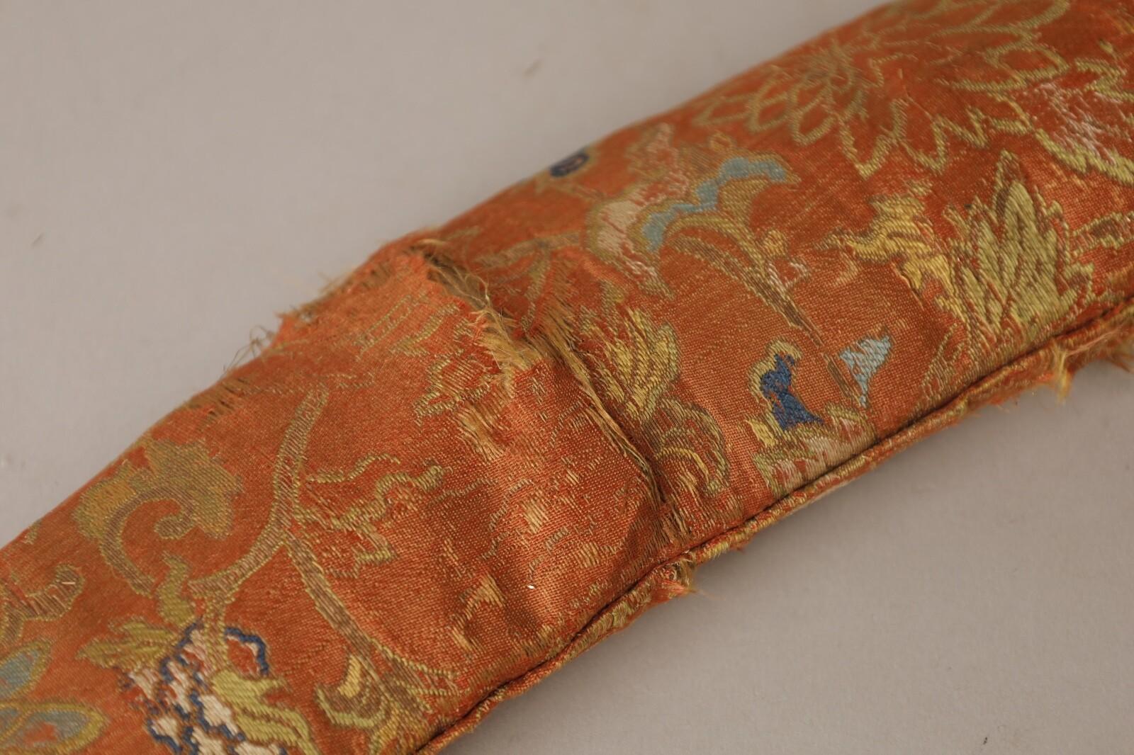 Japanese 18th century are Samurai Naginata Saya with original silk cover For Sale