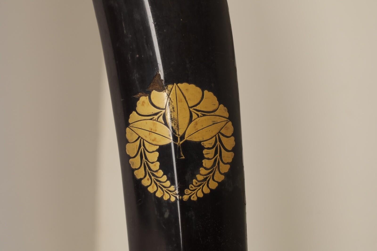 18th century are Samurai Naginata Saya with original silk cover For Sale 1
