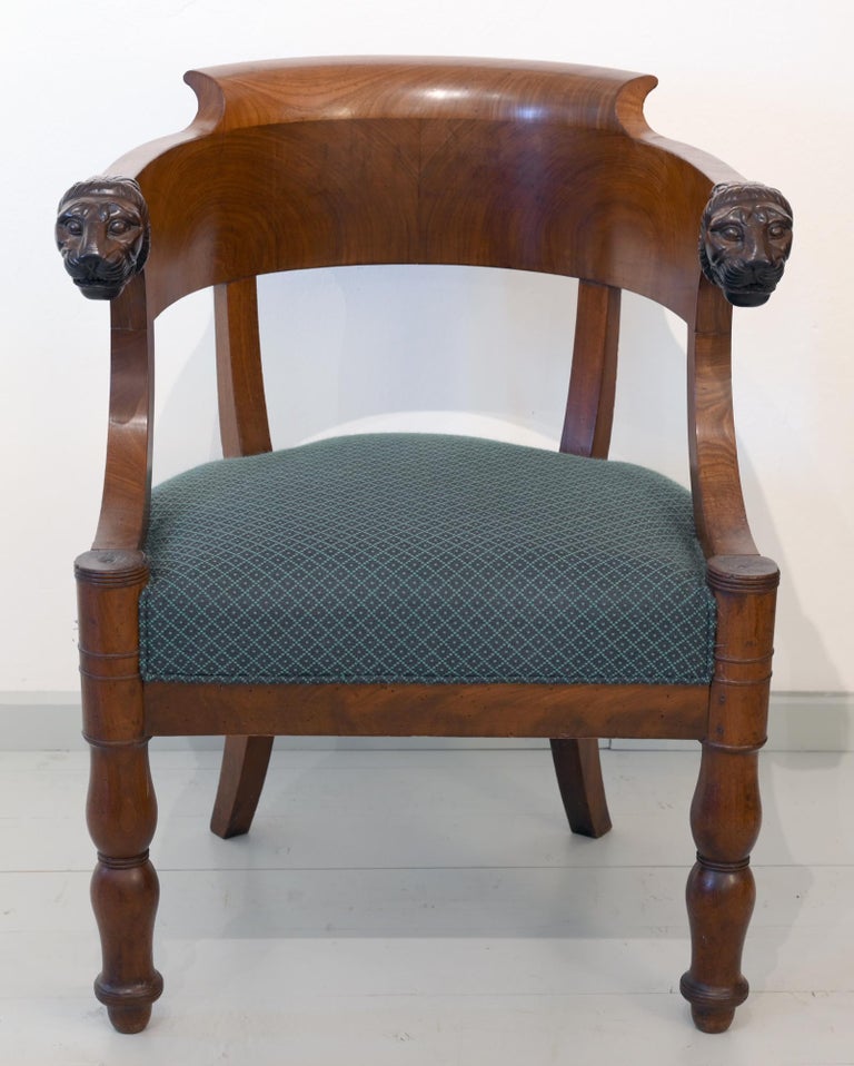 18th Century Armchair France Massive Mahogany Chaise Curule, 1795 For Sale  at 1stDibs