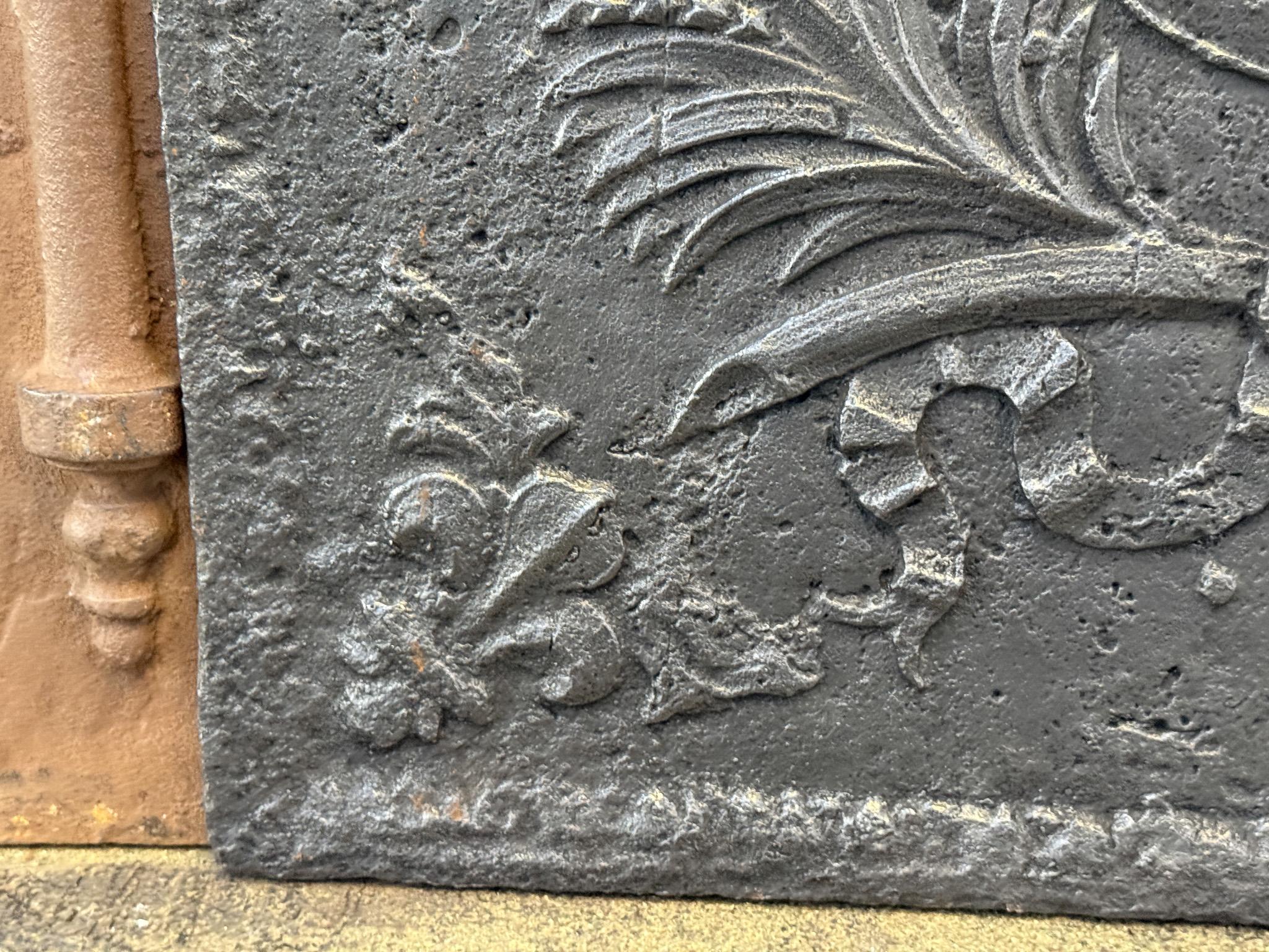 Plaque de cheminée XVIIIe siècle aux armes de France en vente 3