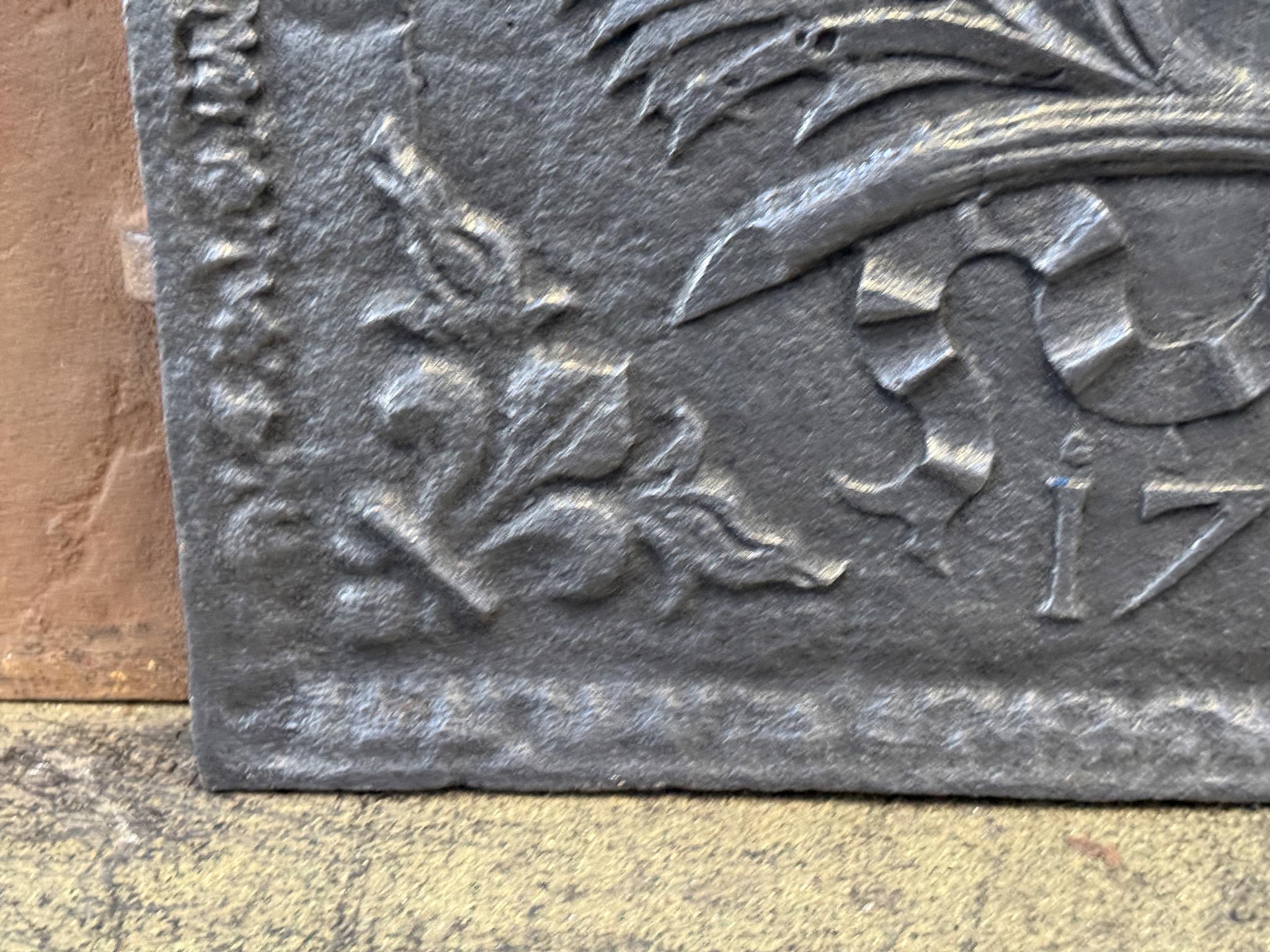 Plaque de cheminée XVIIIe siècle aux armes de France en vente 3