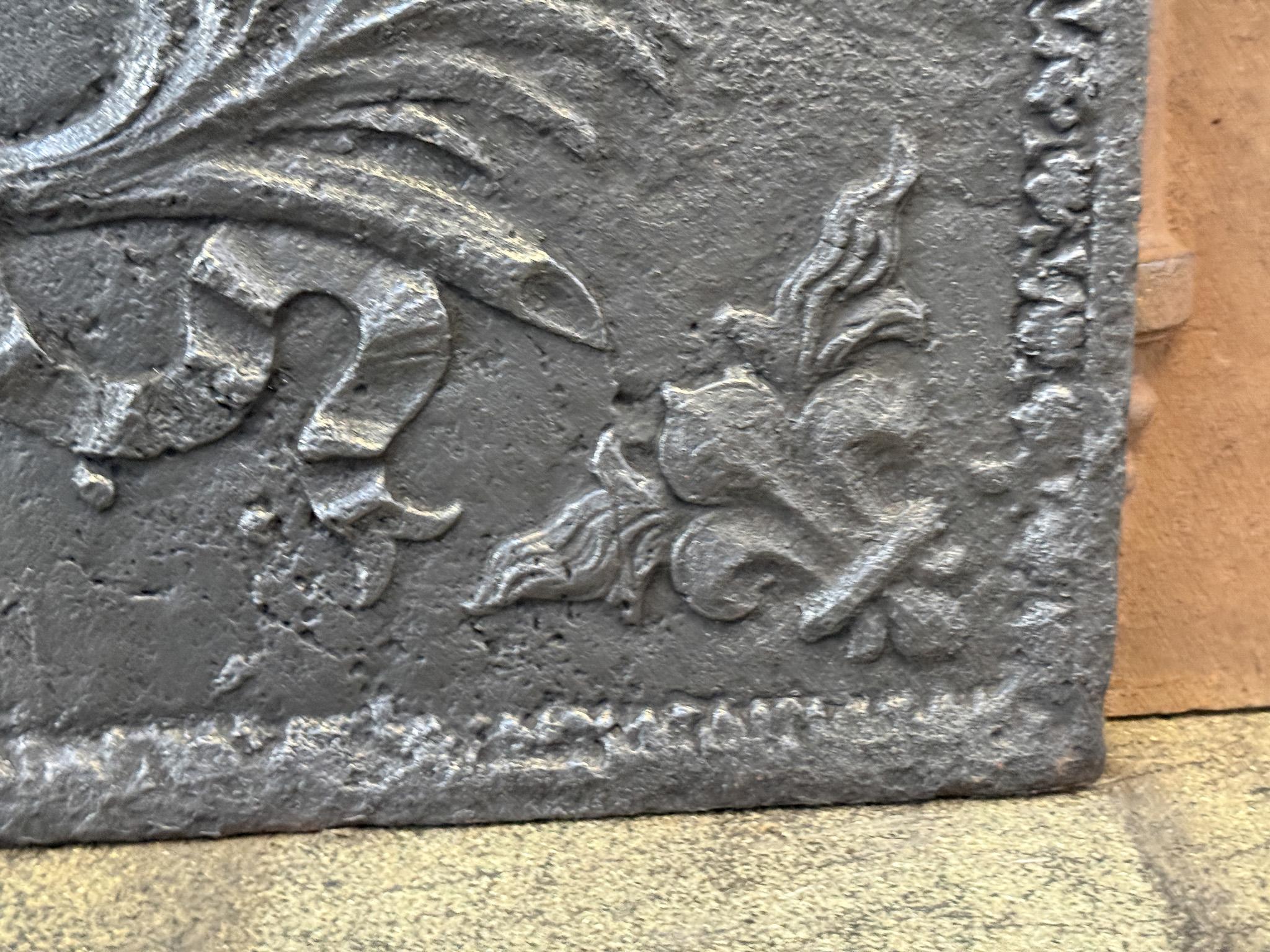 Plaque de cheminée XVIIIe siècle aux armes de France en vente 4