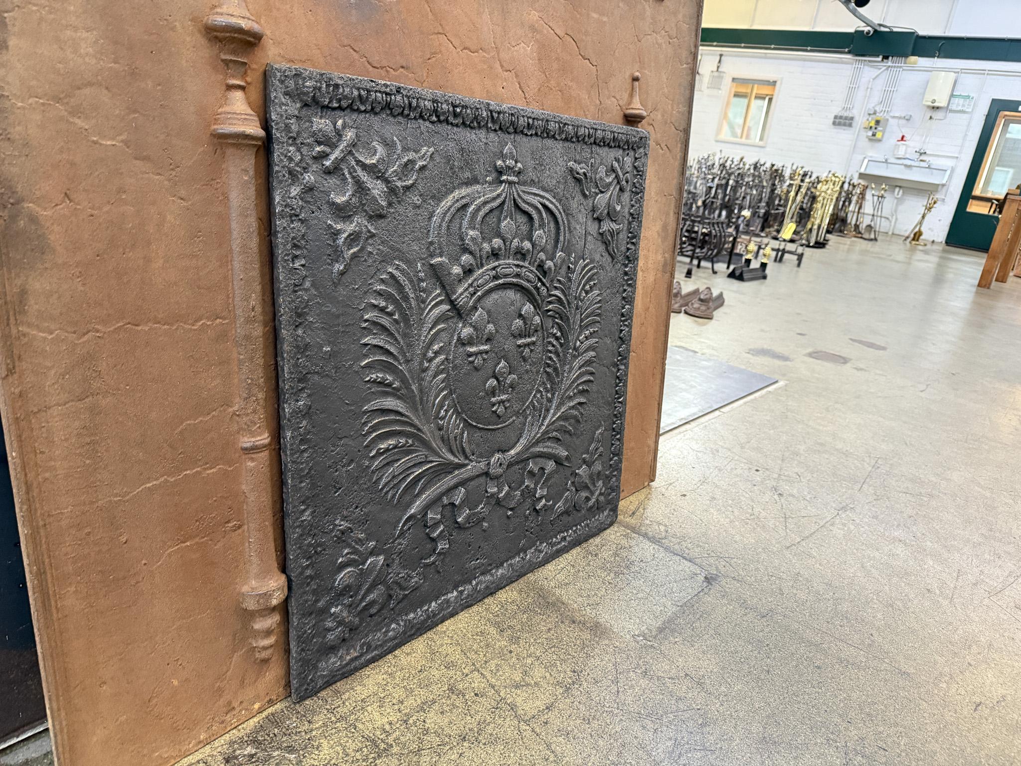 Plaque de cheminée XVIIIe siècle aux armes de France en vente 5