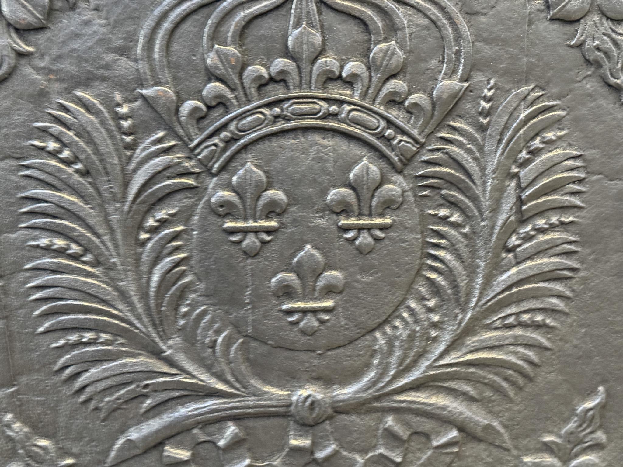 Plaque de cheminée XVIIIe siècle aux armes de France en vente 6
