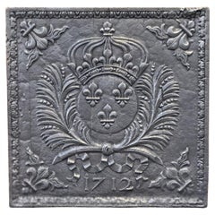 Antique 18th Century Arms of France Fireback