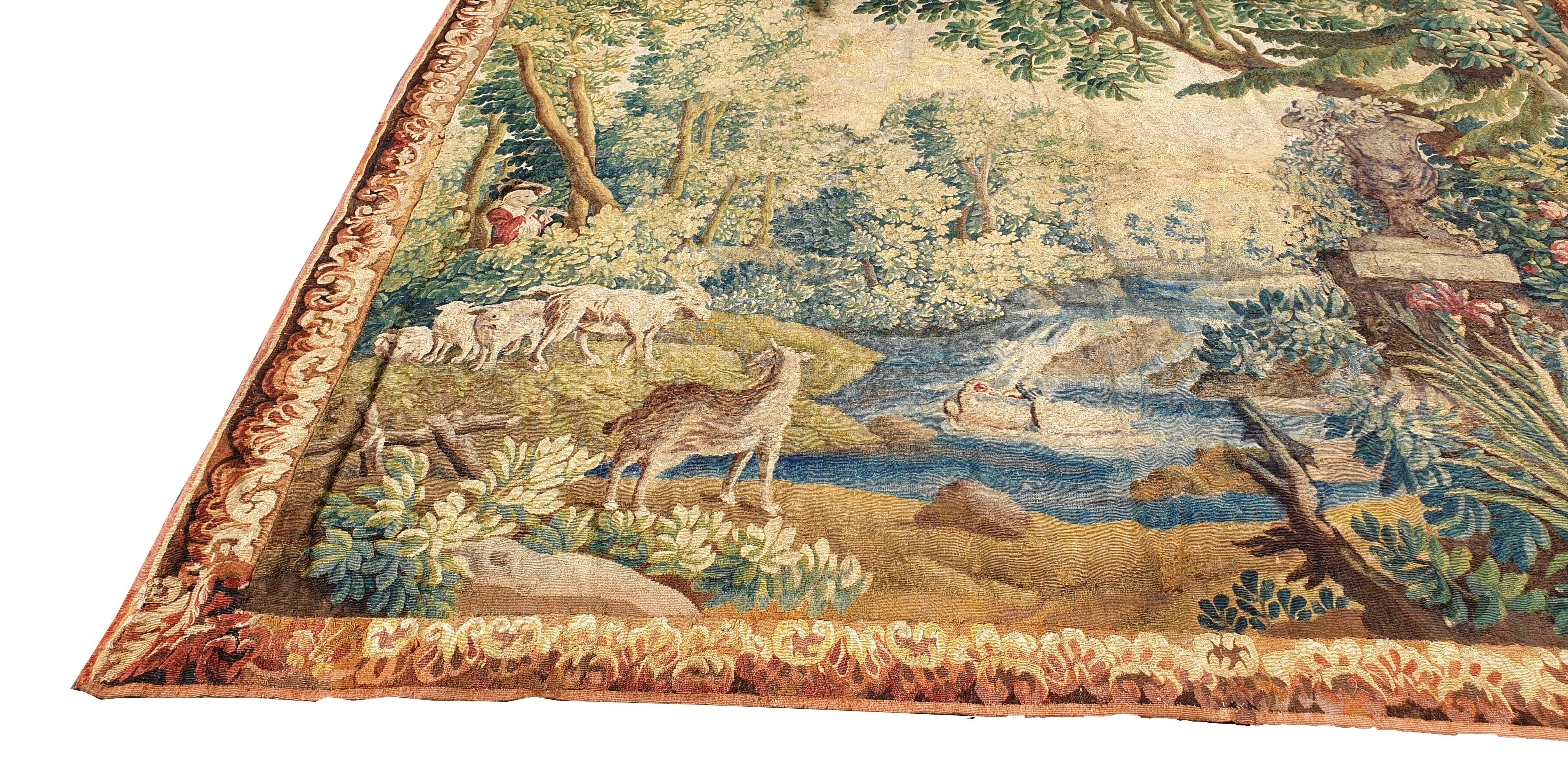 Romantic 898 -  18th Century Aubusson French Antique Tapestry
