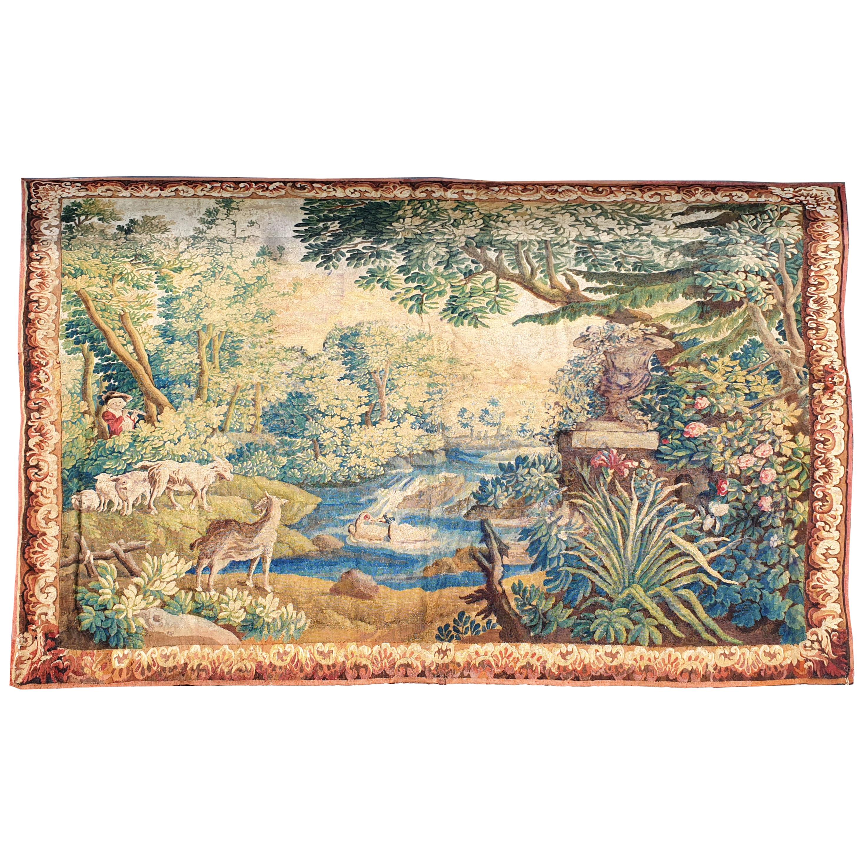 898 -  18th Century Aubusson French Antique Tapestry