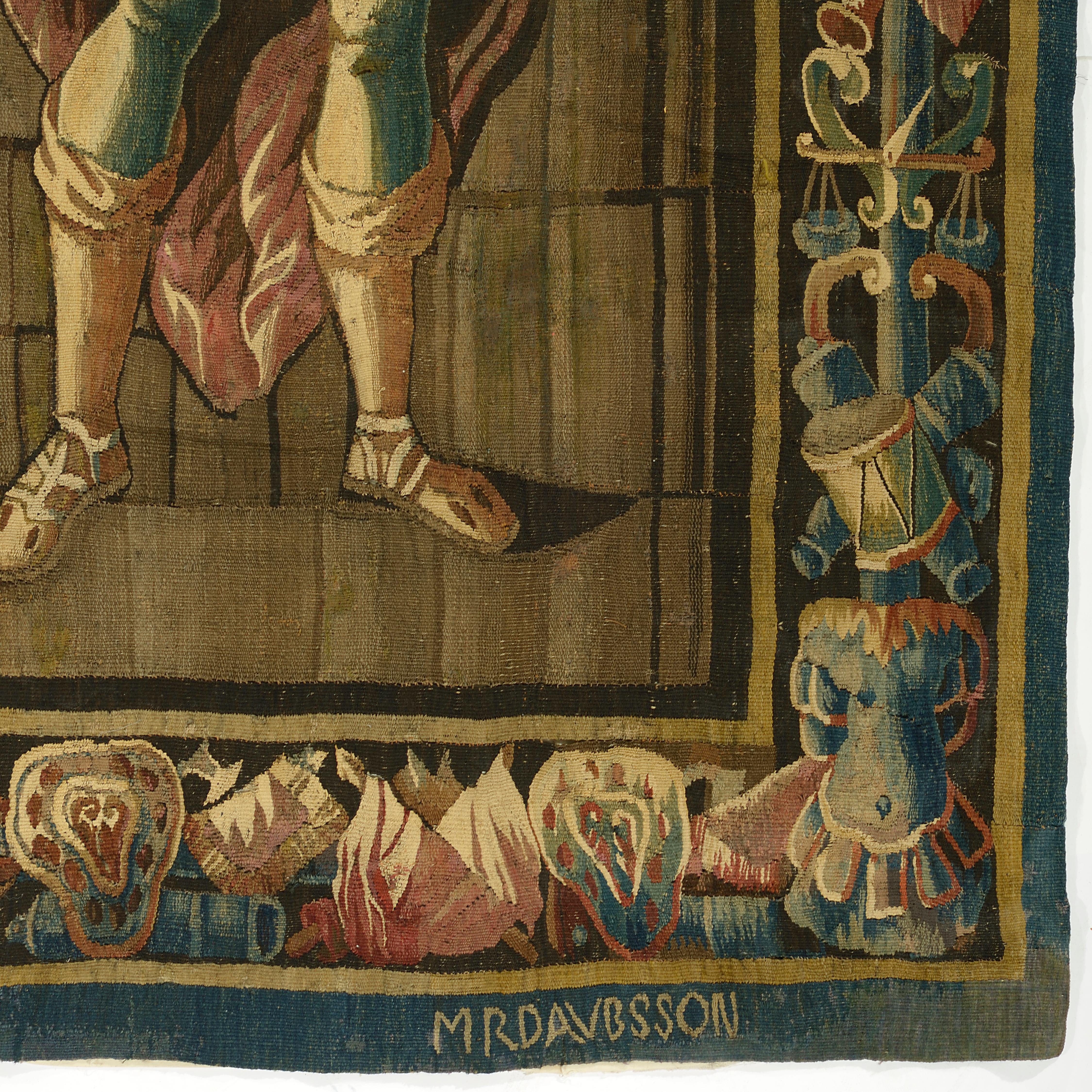 Aubusson-Porträt-Wandteppich aus dem 18. Jahrhundert  (Französisch) im Angebot