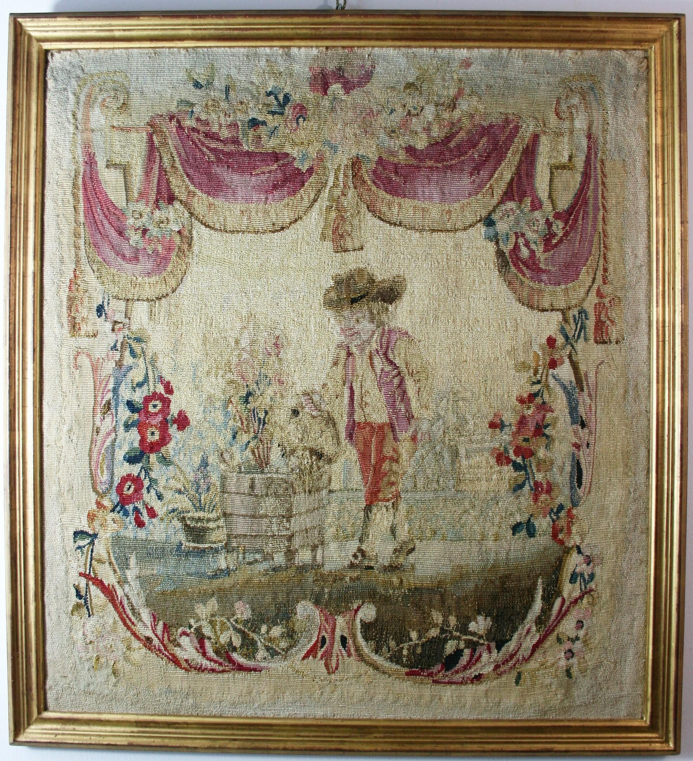 Wool 18th Century Aubusson Tapestry 