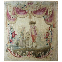 Tapisserie d'Aubusson du 18ème siècle « Le Jardinier »