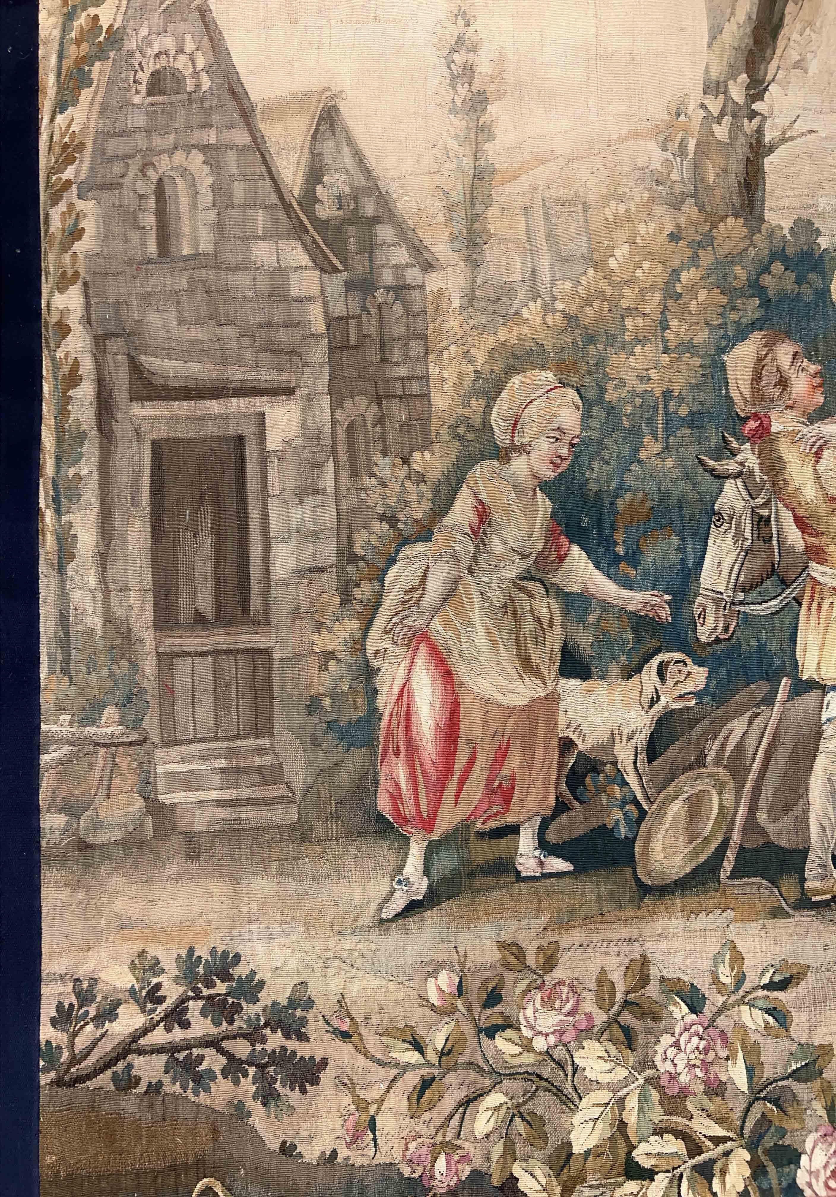 Hand-Woven 18th Century, Aubusson Tapestry, N° 1195 For Sale