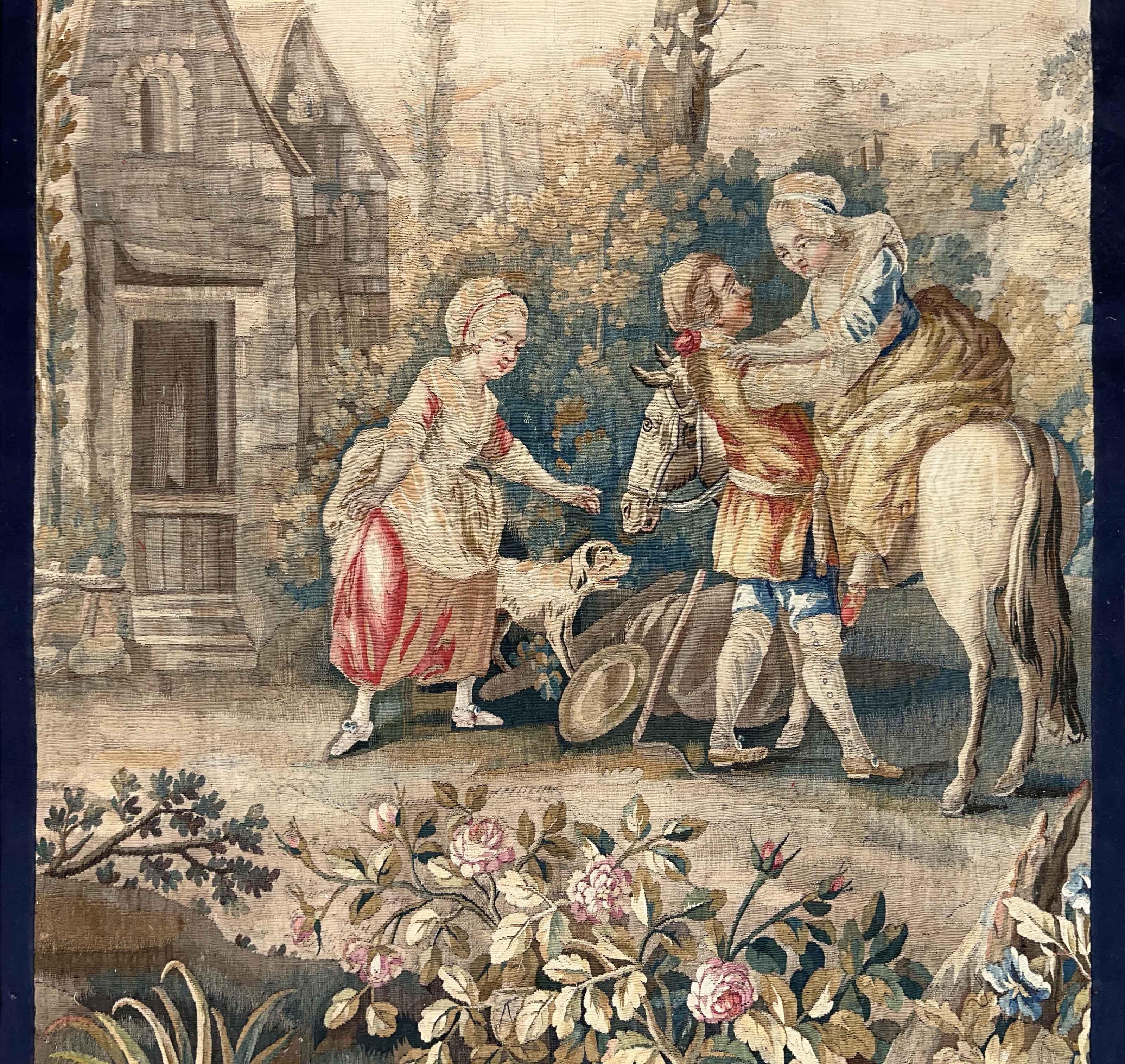 Mid-18th Century 18th Century, Aubusson Tapestry, N° 1195 For Sale