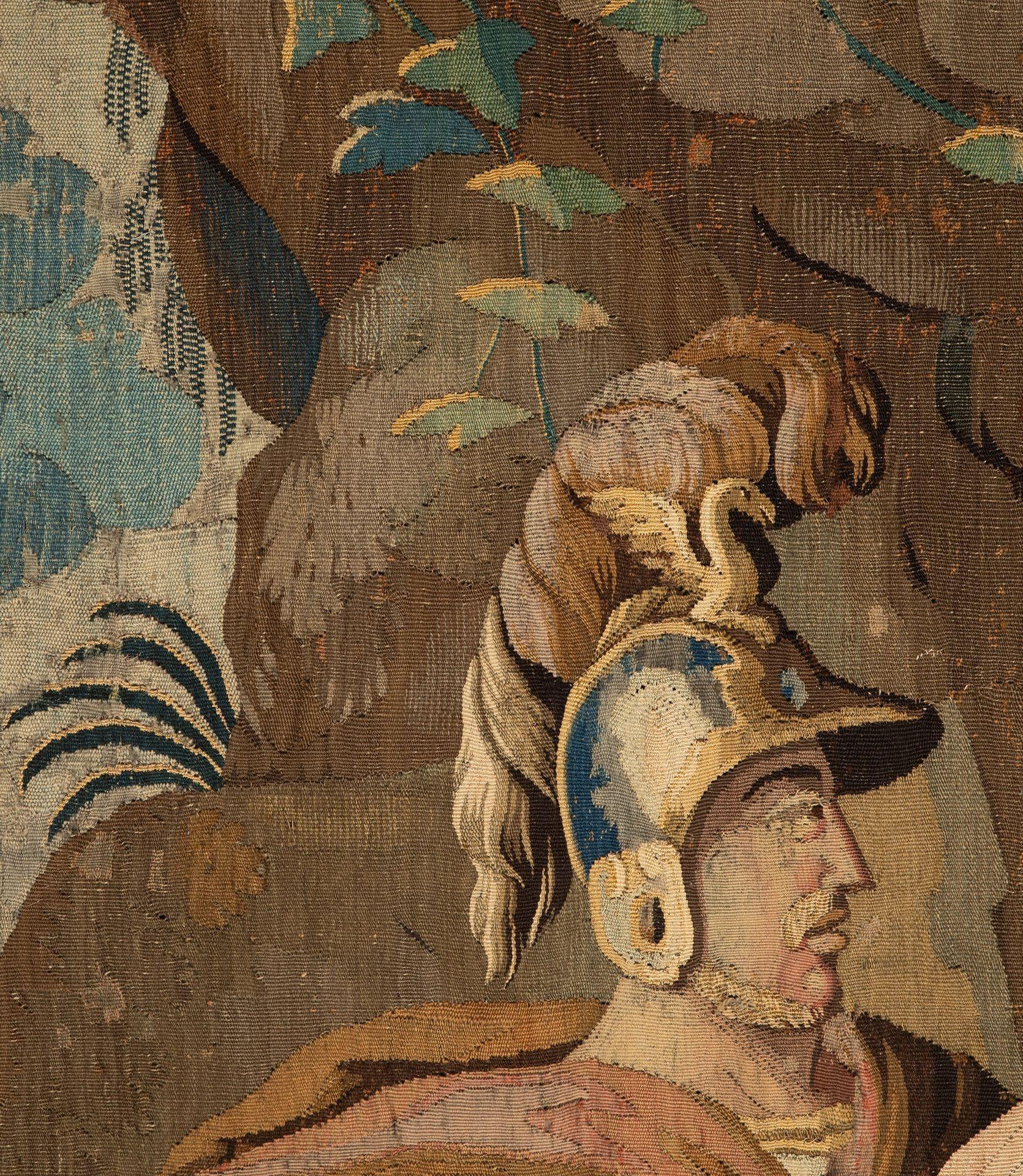 18th Century Aubusson Tapestry Showing a Centurion and Queen For Sale 6