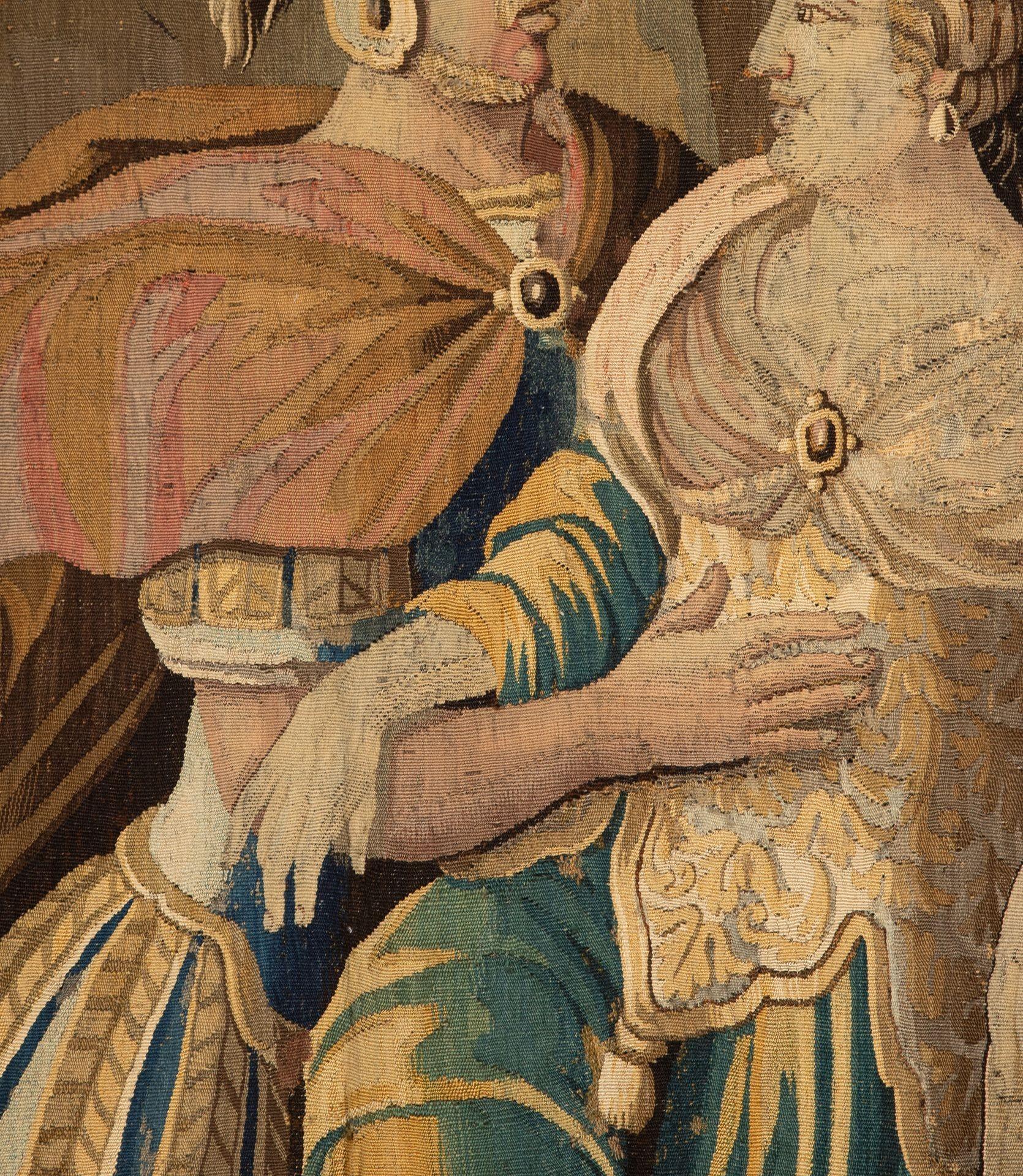 18th Century Aubusson Tapestry Showing a Centurion and Queen For Sale 9