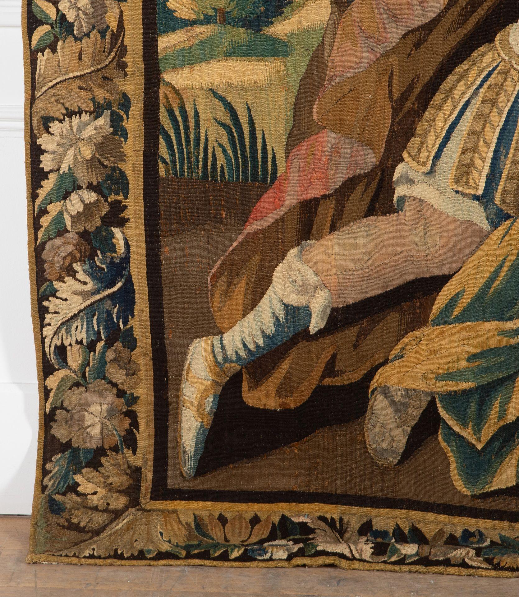 Exquisite 18th Century Aubusson Tapestry depicting a centurion and queen.

On an exceptional scale, in excellent condition and of outstanding quality.

Lined and fitted with velcro to the back for safe hanging.