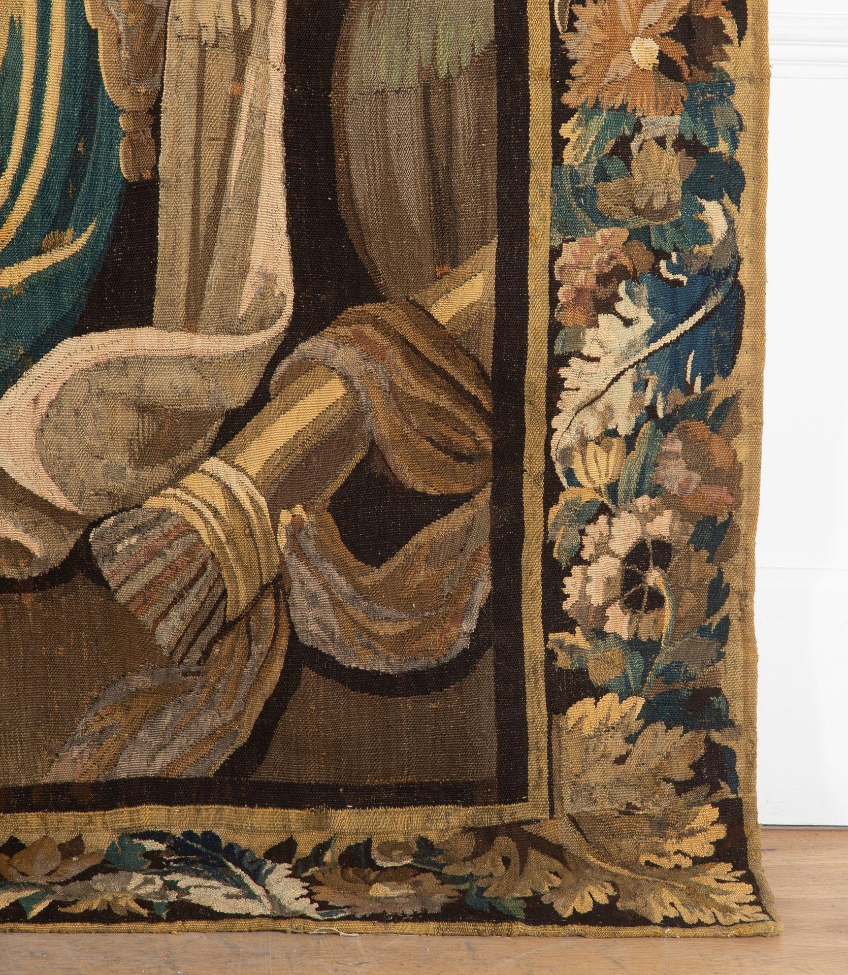 18th Century Aubusson Tapestry Showing a Centurion and Queen In Good Condition For Sale In Gloucestershire, GB