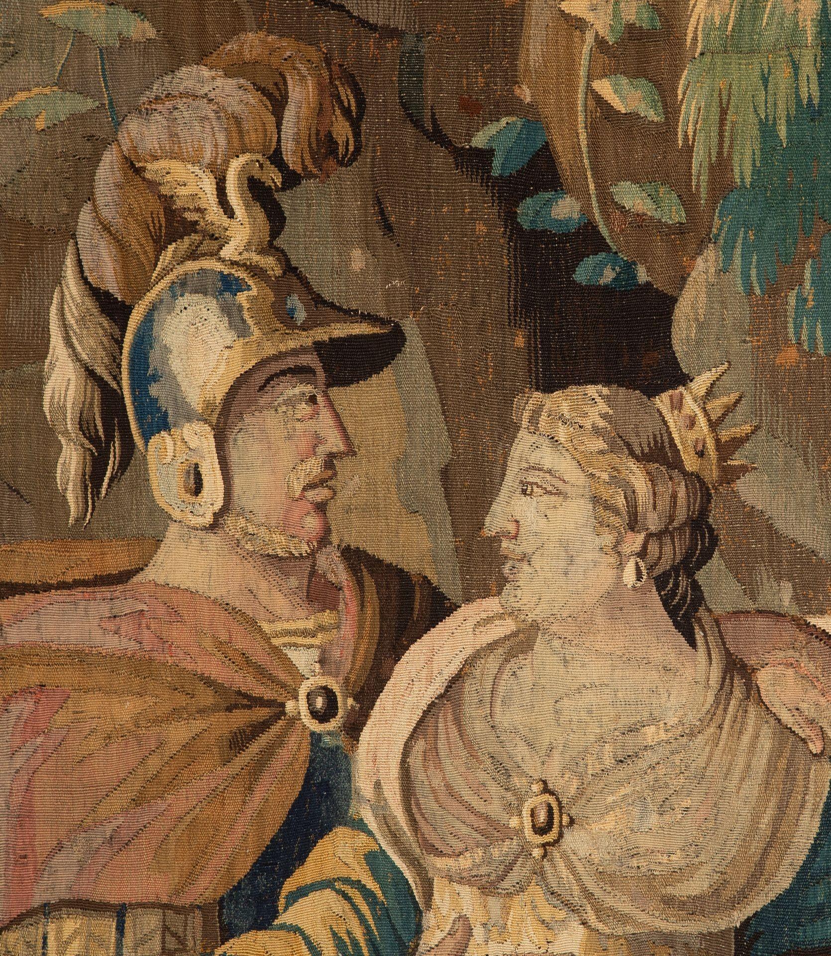 18th Century Aubusson Tapestry Showing a Centurion and Queen For Sale 2