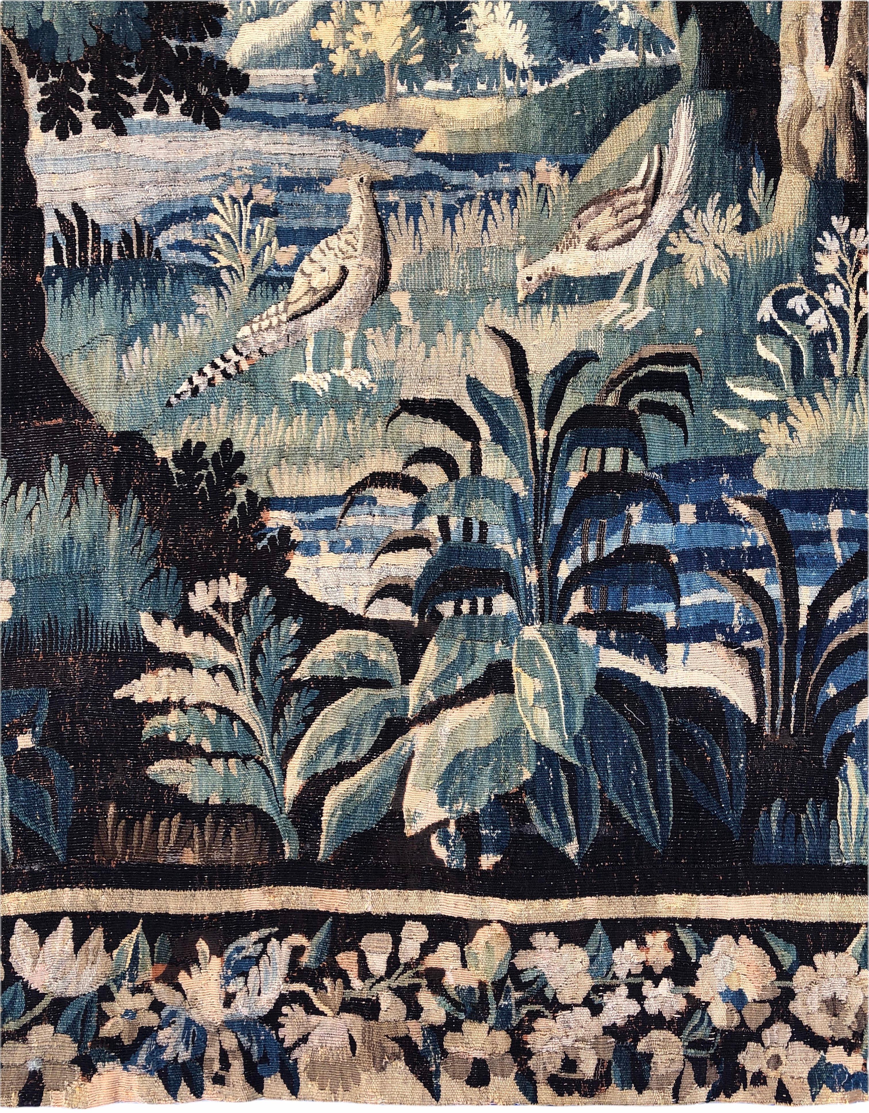 18th Century Aubusson Verdure Landscape Tapestry 4