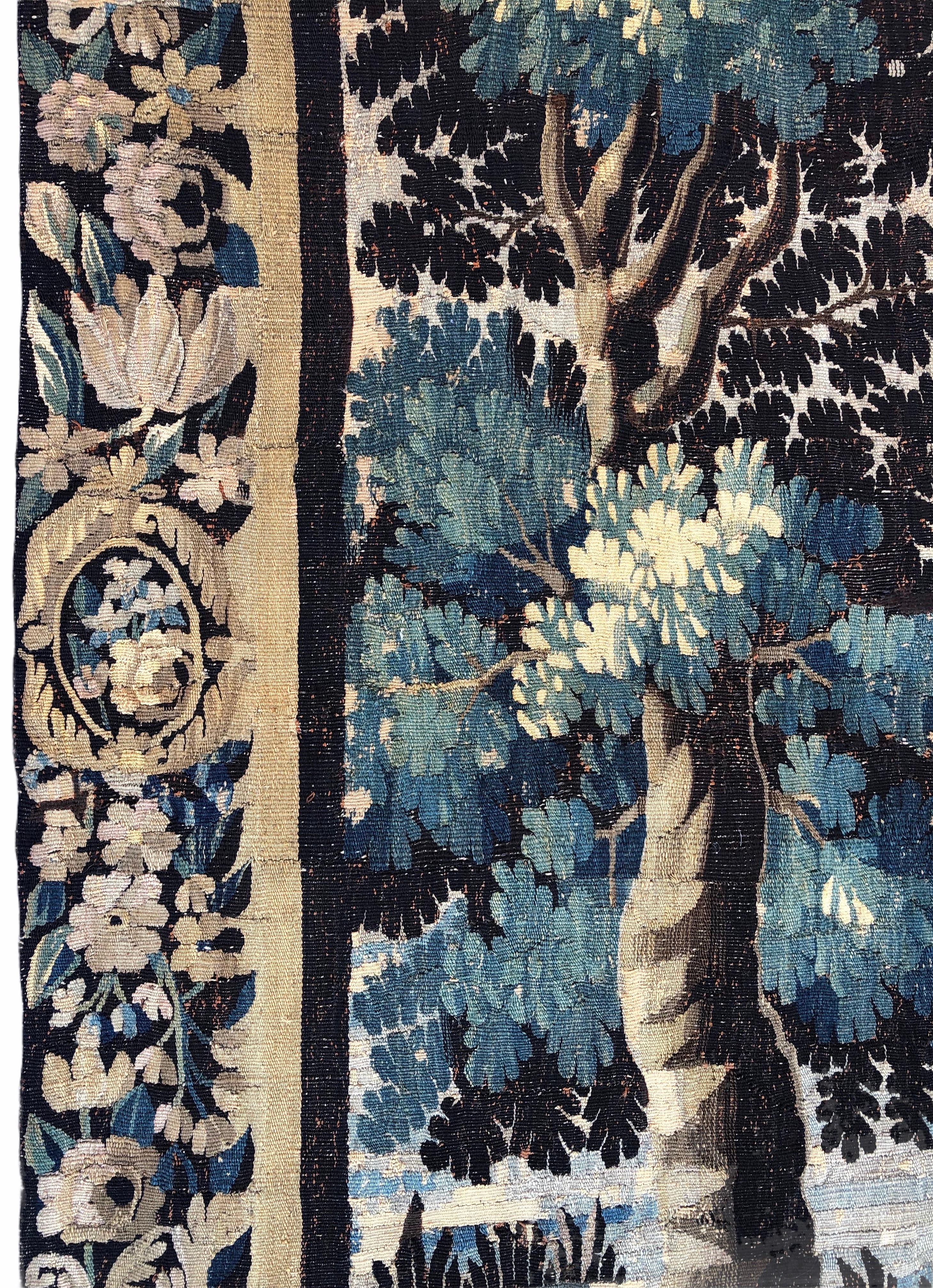 18th Century Aubusson Verdure Landscape Tapestry 3