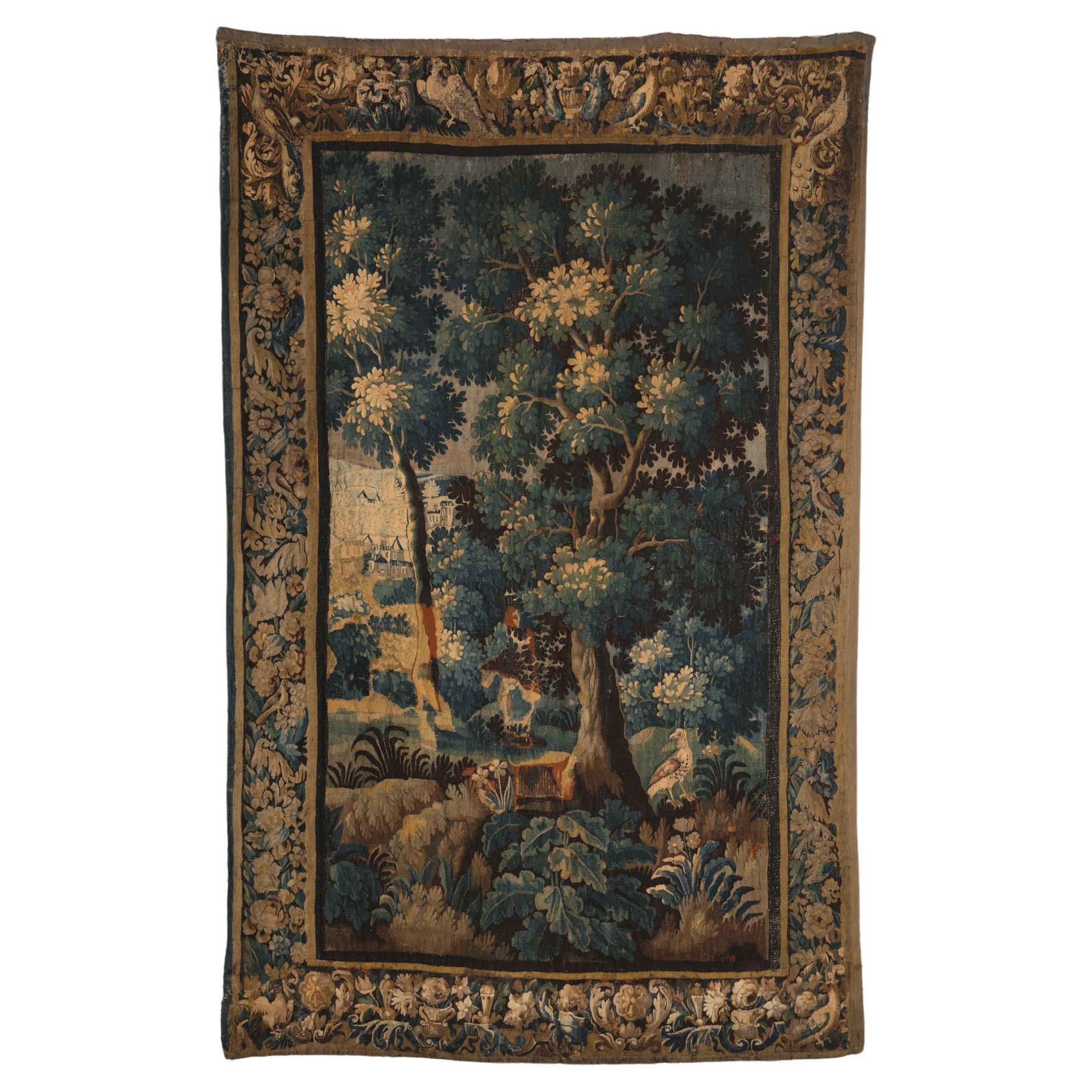 Tapiz de Verdura de Aubusson del siglo XVIII