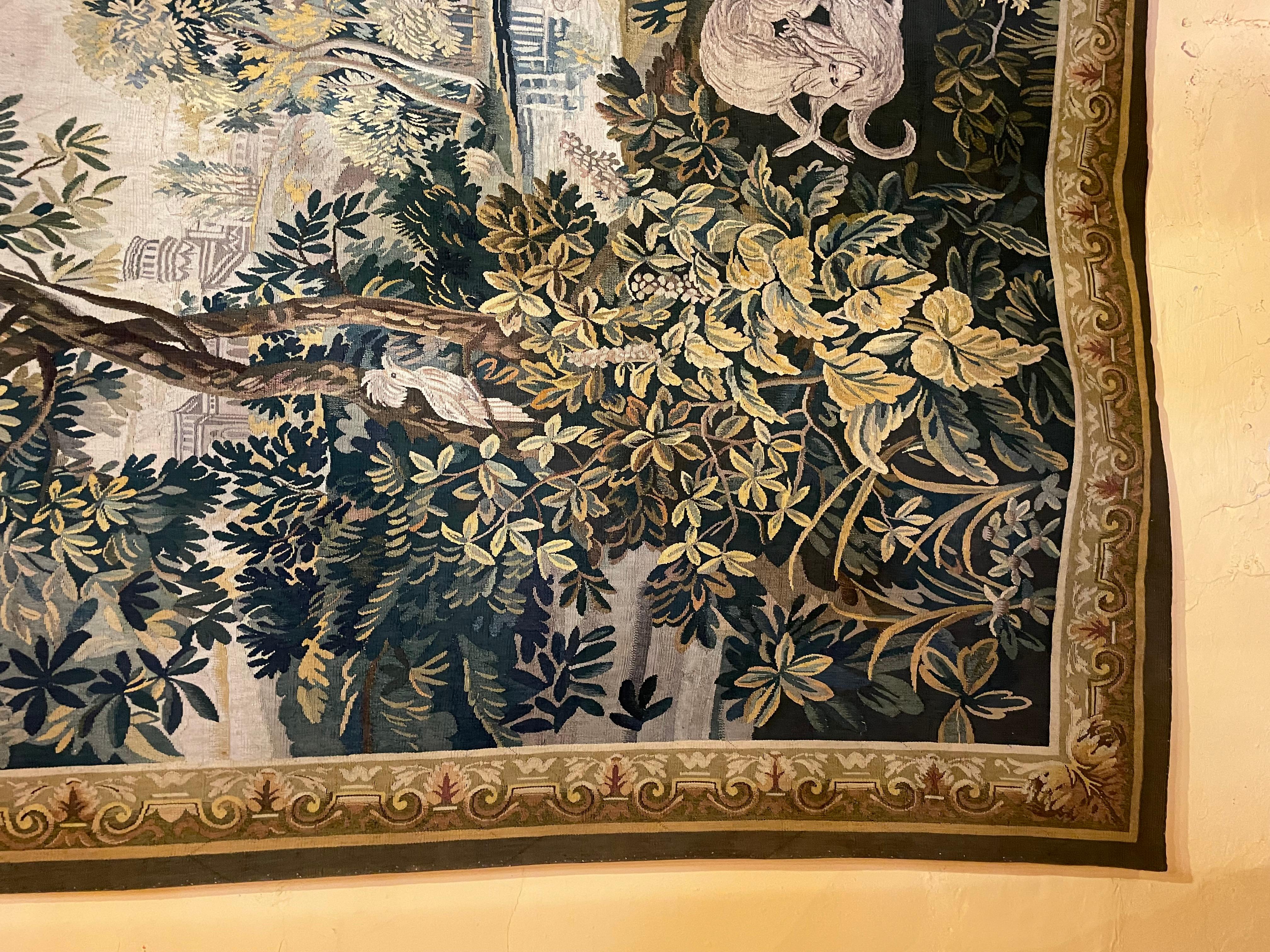 18th Century Aubusson Verdure Tapestry, France 2