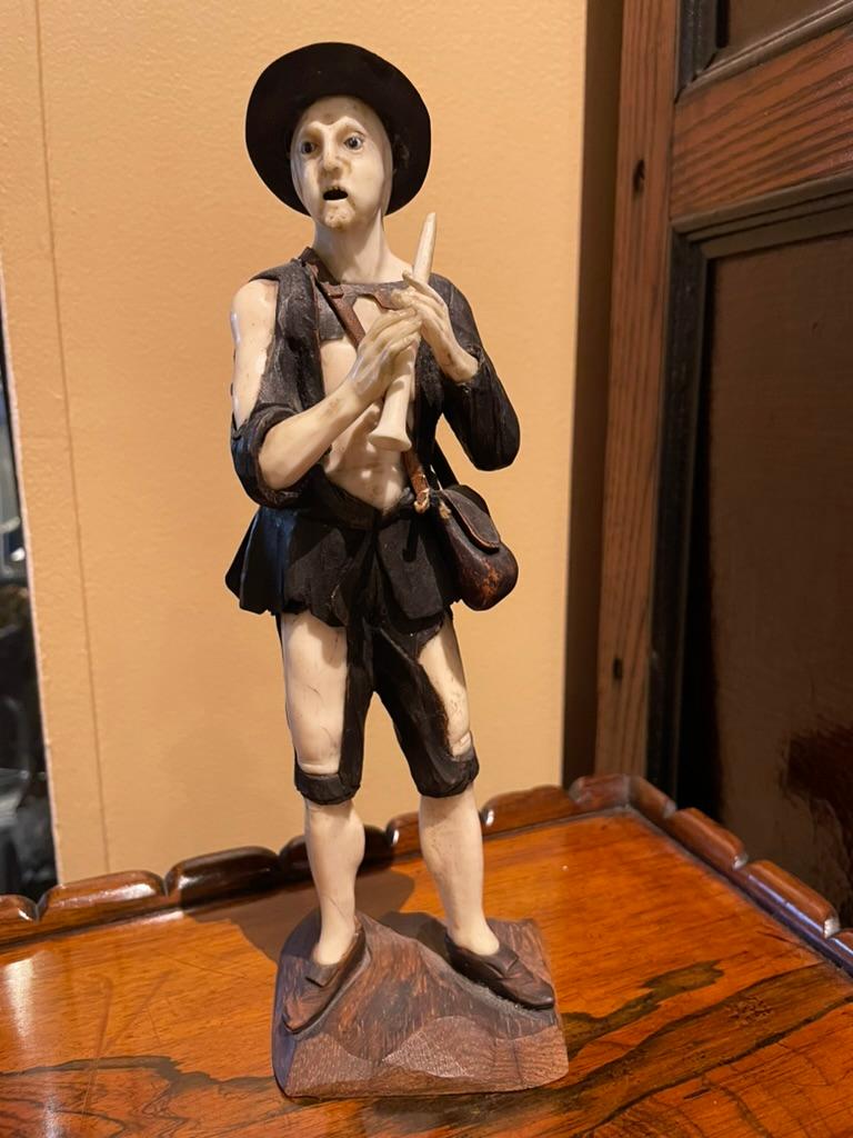 18th Century Austrian Baroque Carved Figure of a Beggar Musician  For Sale 16