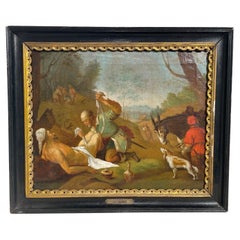 18th Century Austrian Baroque Oil on Canvas Painting by Franz Xaver Hornöck