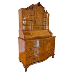 18th Century Austrian Baroque Secretaire/ Bureau Cabinet, Nutwood, AT ca. 1770