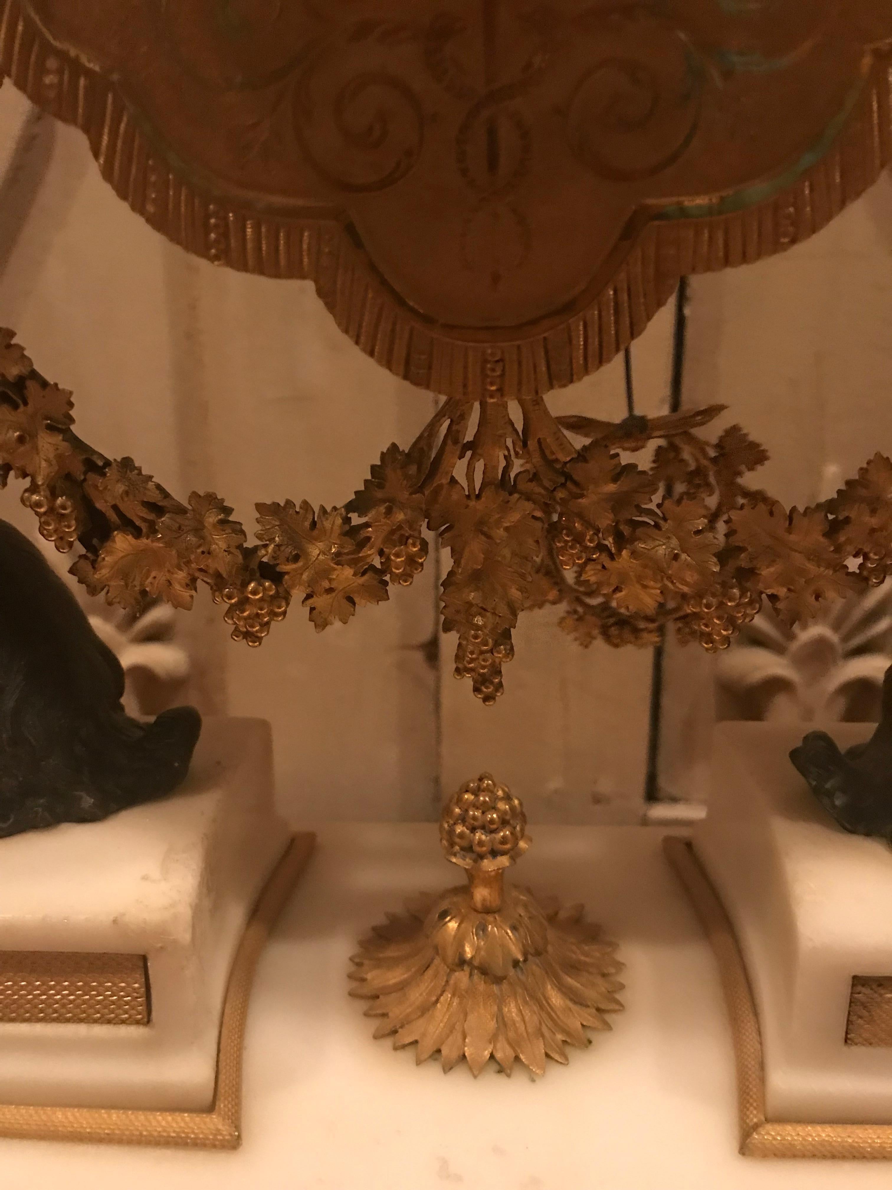 18th Century Bacchante Bronze Dore’ Mantel Clock For Sale 1