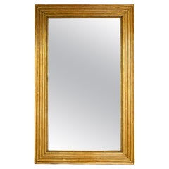 18th Century Baguette Gilded Directoire Mirror with Acanthus Leaf Detail