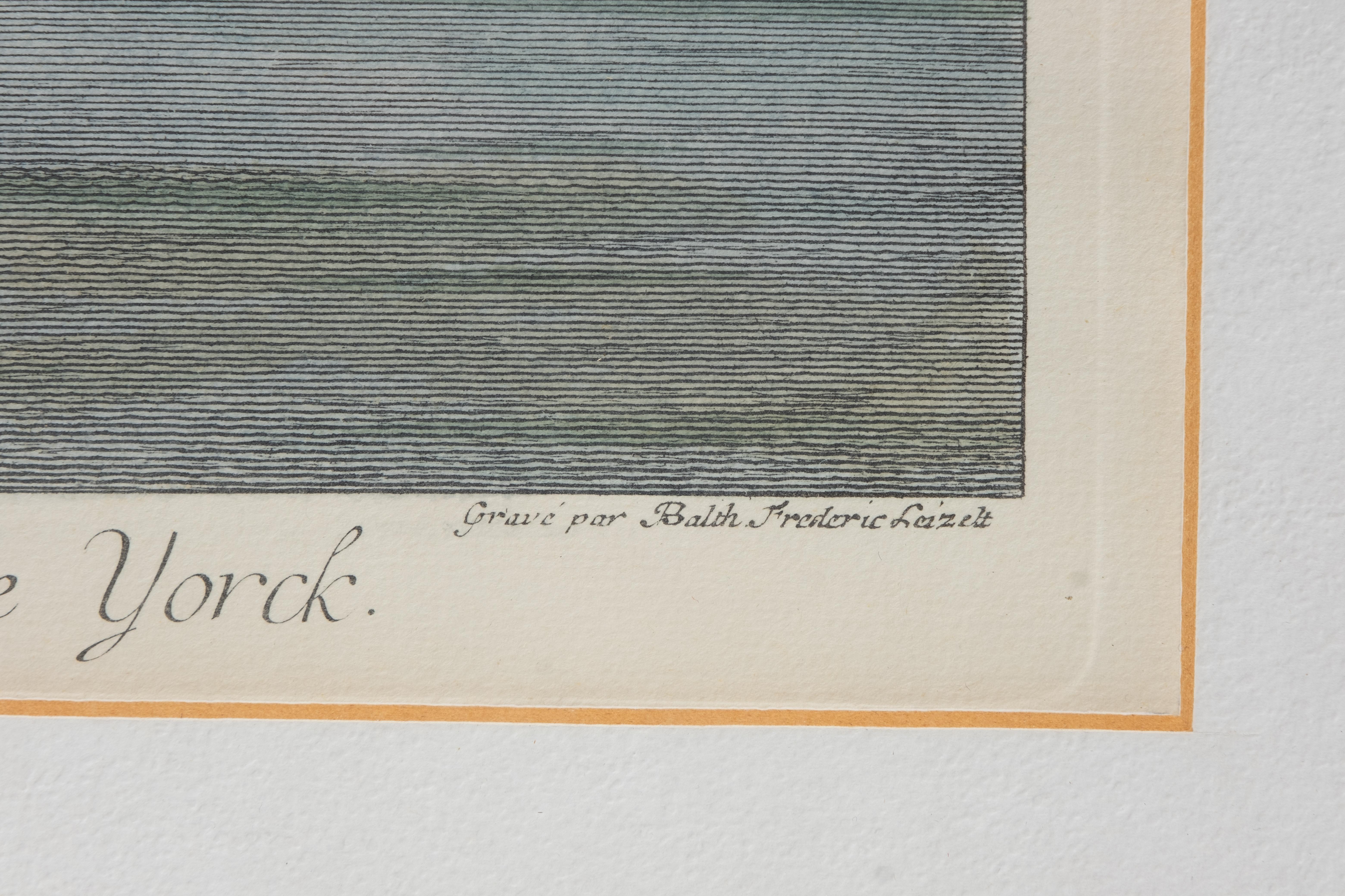 Balthasar Frederich Lazelt, farbiger Gravurdruck des 18. Jahrhunderts (18. Jahrhundert und früher) im Angebot