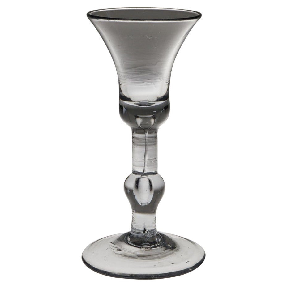 18. Jahrhundert Baluster Stem Weinglas 1730-1777