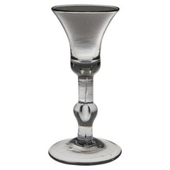 18. Jahrhundert Baluster Stem Weinglas 1730-1777