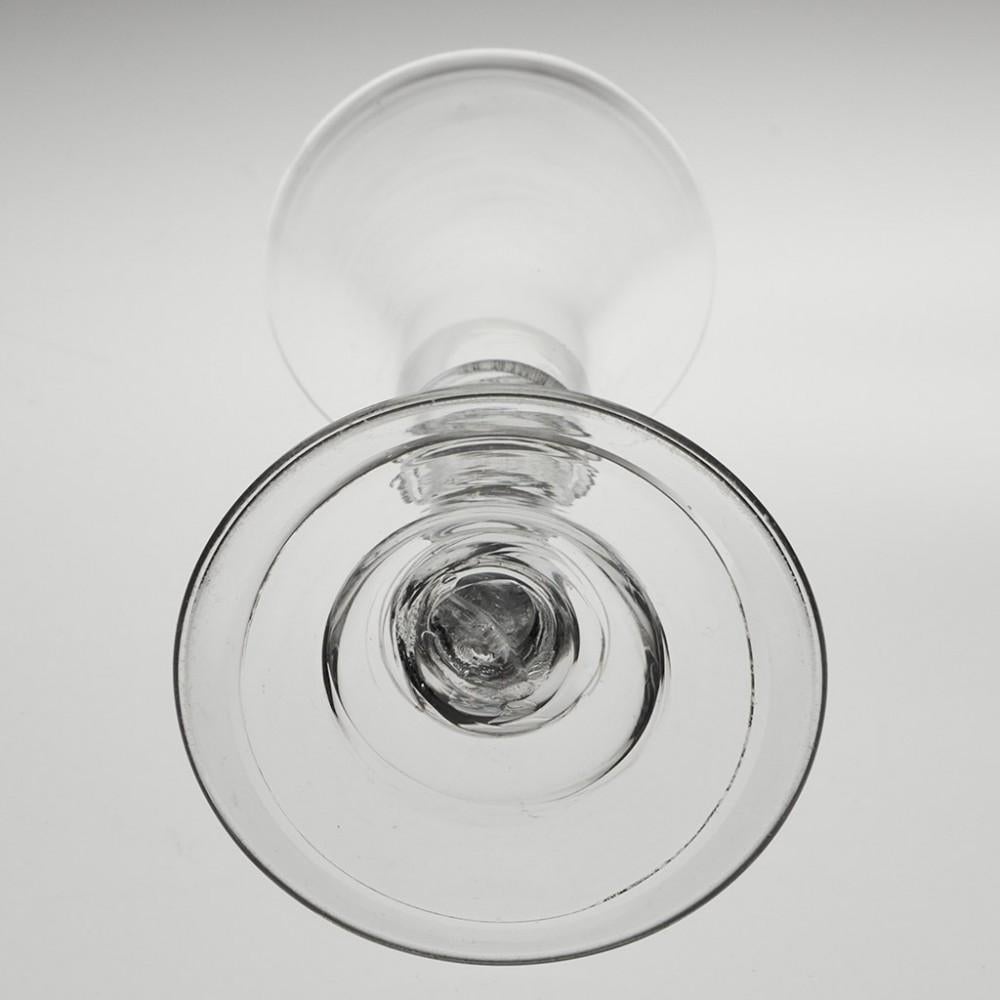 18th Century Wine Glass with Balustroid Stem c1735 In Good Condition In Tunbridge Wells, GB