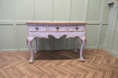 18th Century Baroque Bow Front Painted Console Side Table  A Unique piece