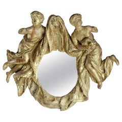 18th Century Baroque Carved Gilt Wood Mirror