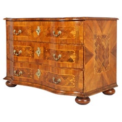 Antique 18th Century Baroque Chest of Drawers, Walnut, Germany, Circa 1750