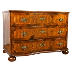 Antique 18th Century Baroque Chest Of Drawers With Marquetry Works, Austria, circa 1770