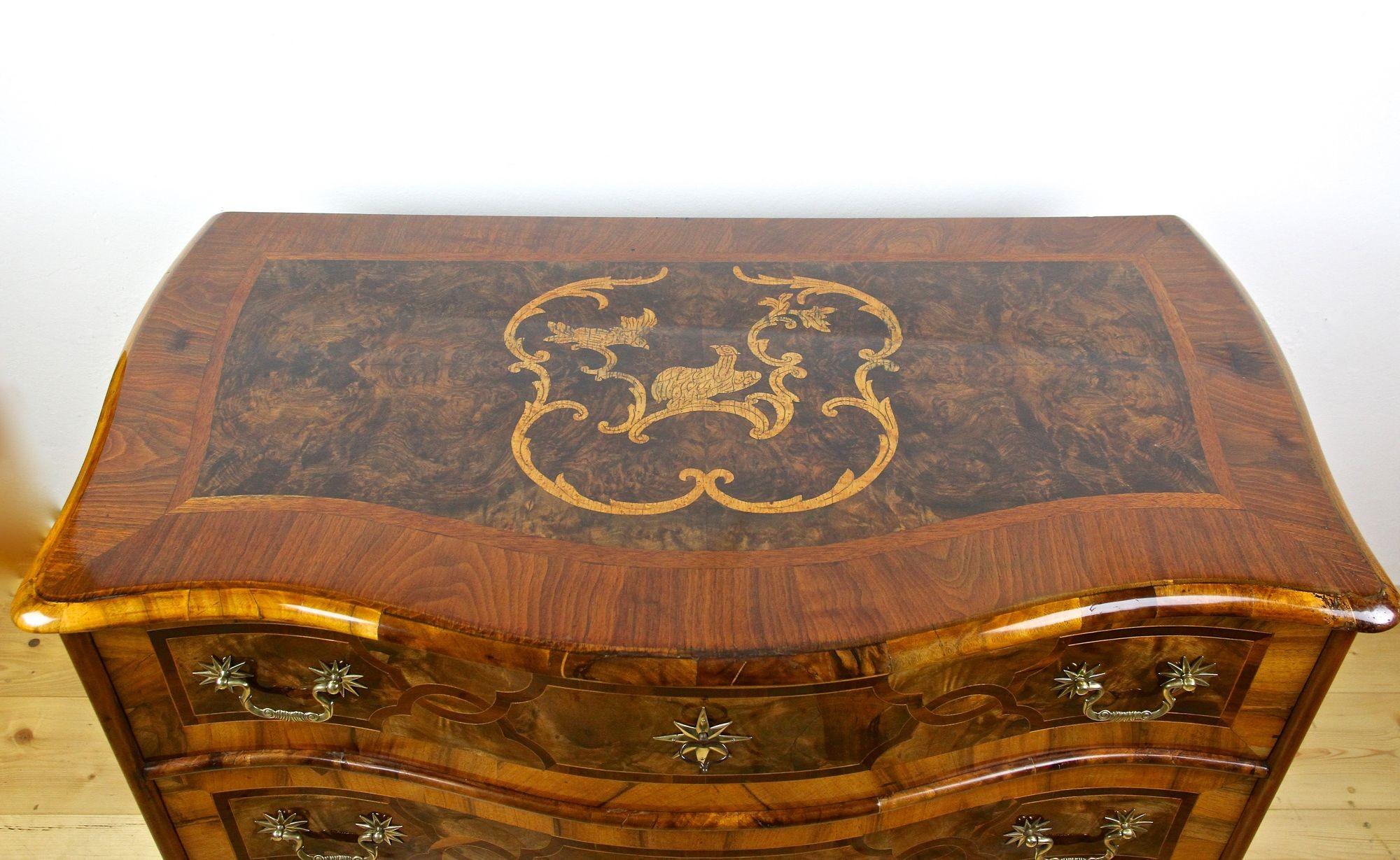 18th Century Baroque Chest of Drawers with Marquetry Works, Germany circa 1760 8