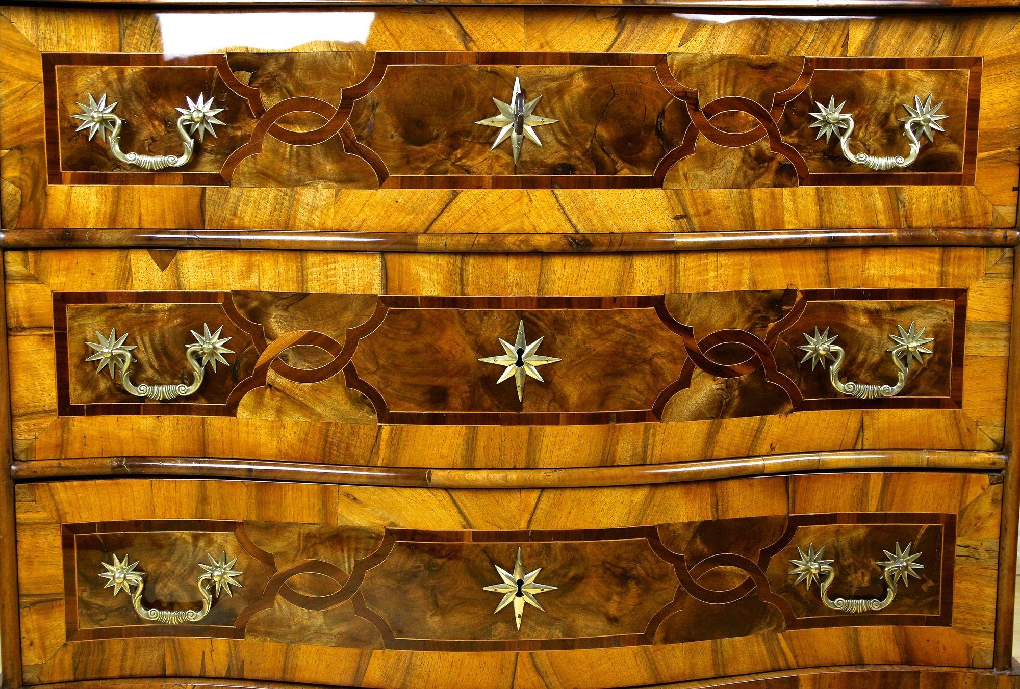 18th Century Baroque Chest of Drawers with Marquetry Works, Germany circa 1760 12