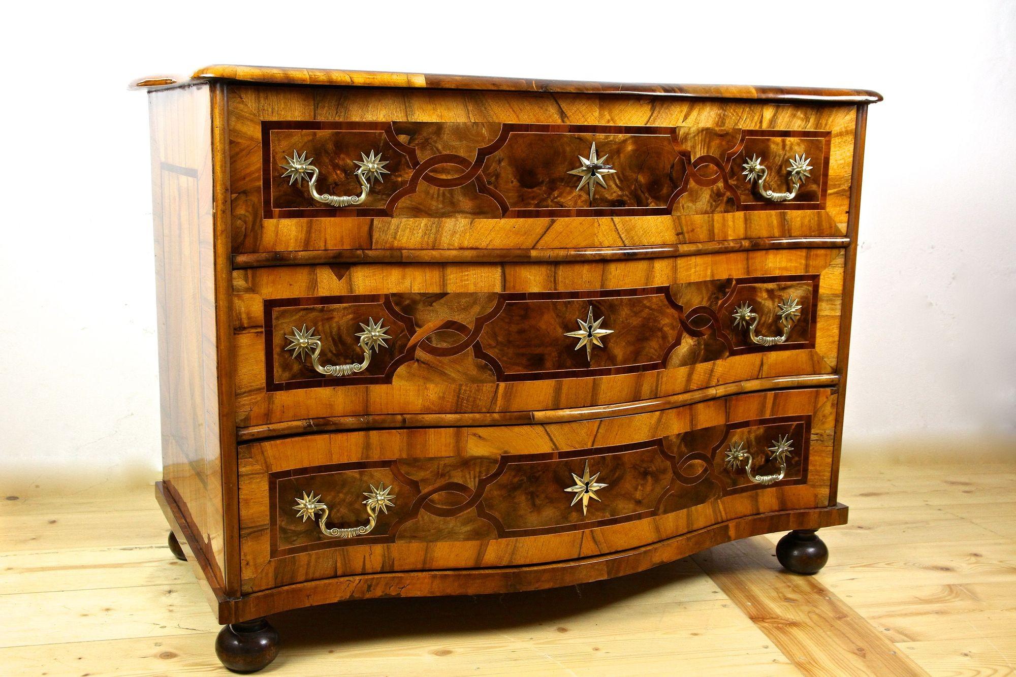 19th Century 18th Century Baroque Chest of Drawers with Marquetry Works, Germany circa 1760