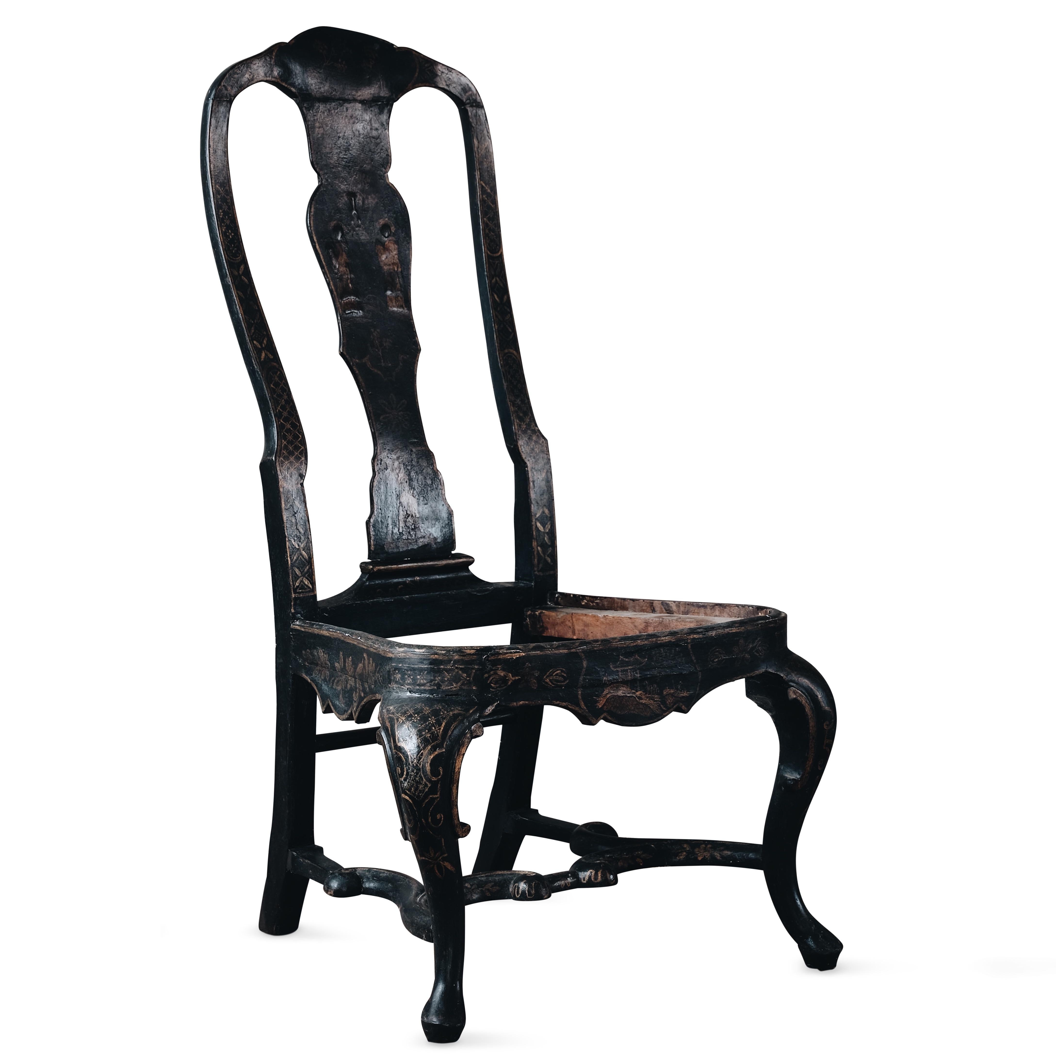 18th Century Baroque Chinoiserie Chair