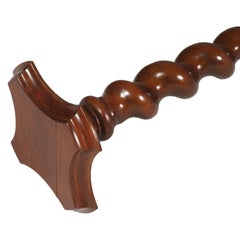 Piedistallo a colonna barocco del XVIII secolo, treppiede in bronzo con zampe feline e tre facce