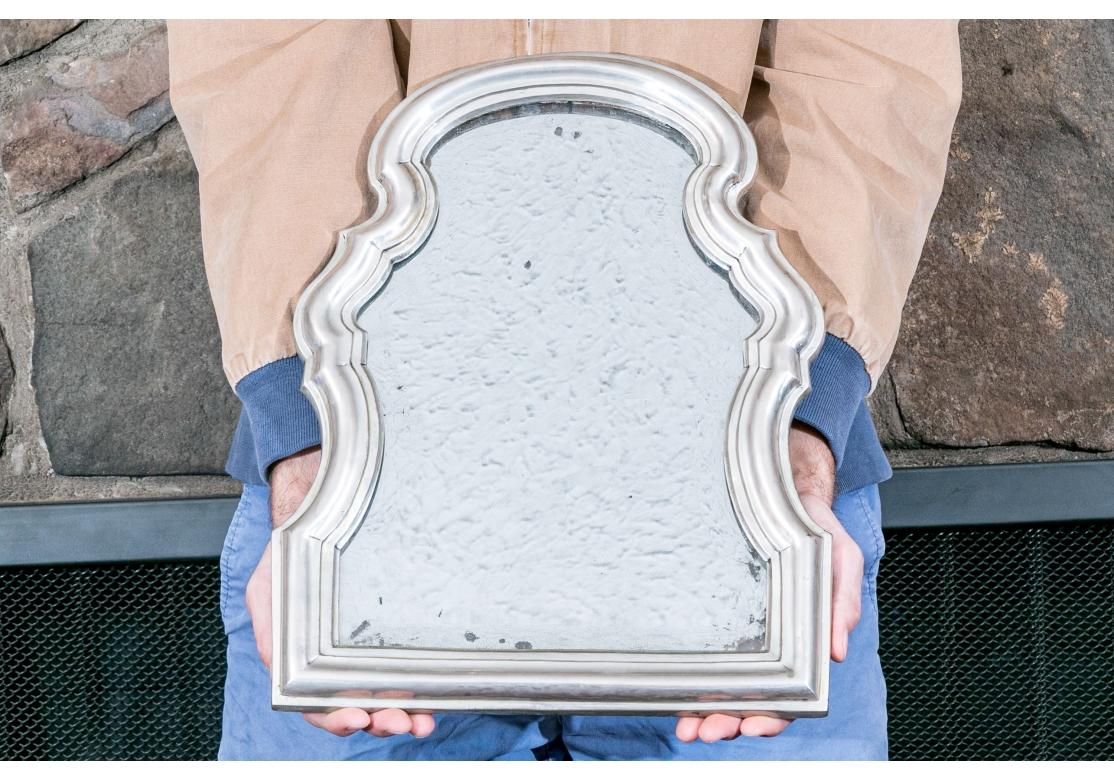 Miroir baroque continental du 18ème siècle avec cadre en argent en vente 4
