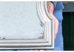 18th Century Baroque Continental Silver Framed Mirror