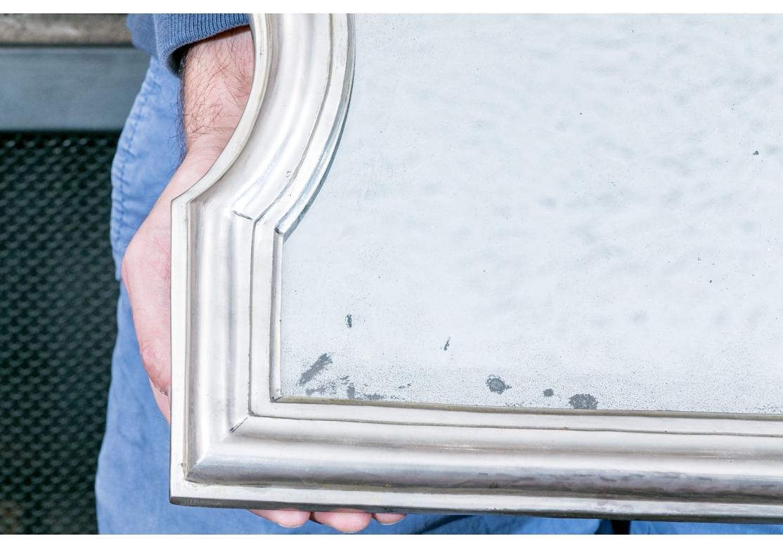 Baroque Miroir baroque continental du 18ème siècle avec cadre en argent en vente