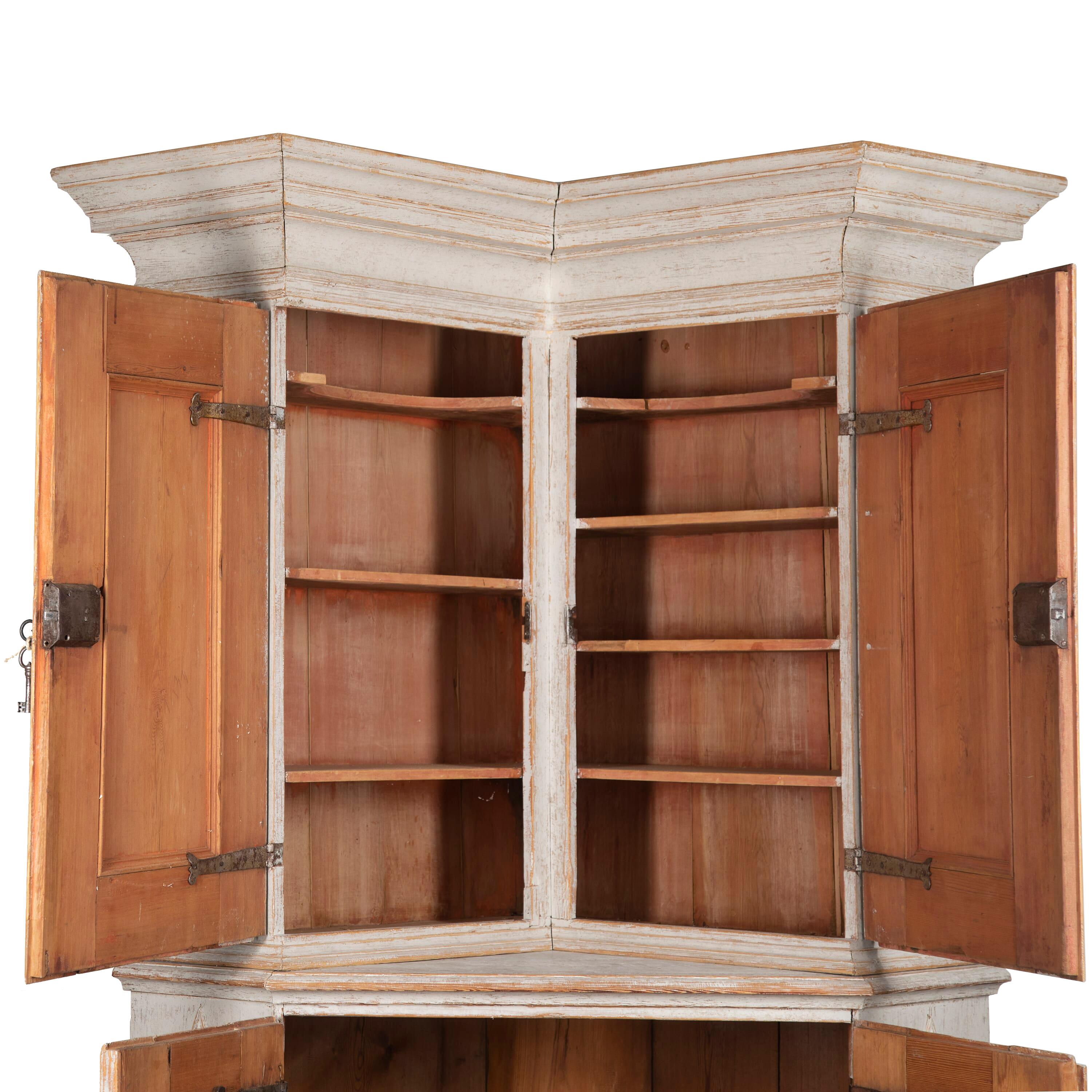 ivory corner cabinet