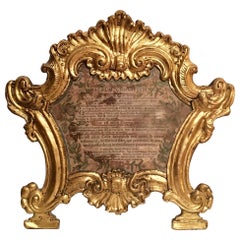 Vintage 18th Century Carta Gloria